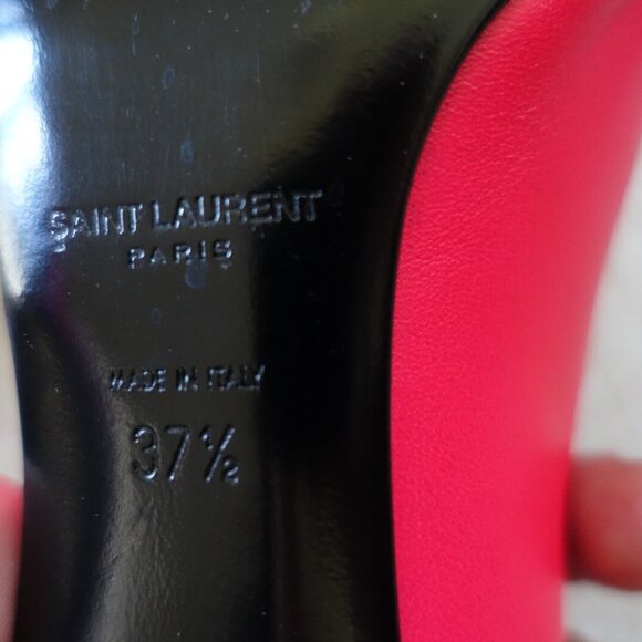 Saint Laurent YSL Pink Leather Pumps High Heels - Picture 7 of 10